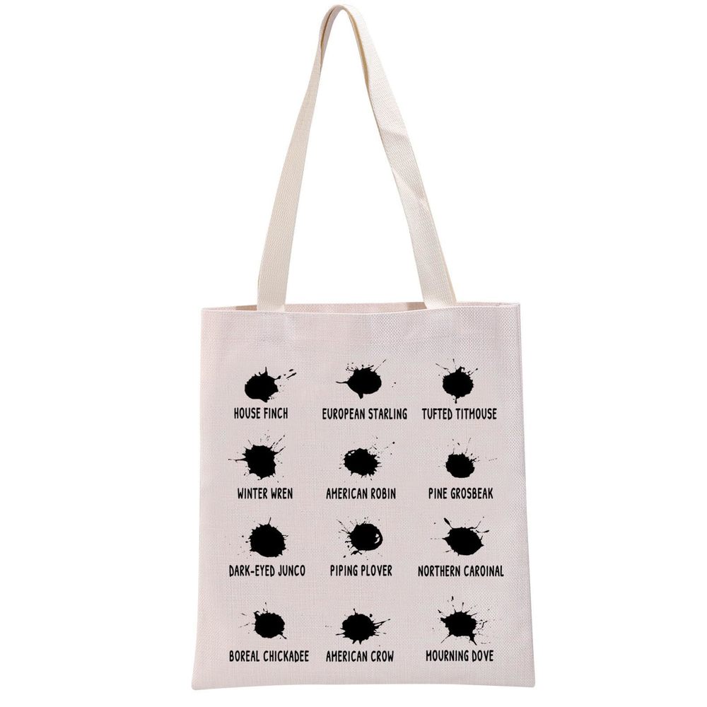 Bird Poop Chart Gift American Robin Tote Bag Bird Lover Handbag Funny Bird :D